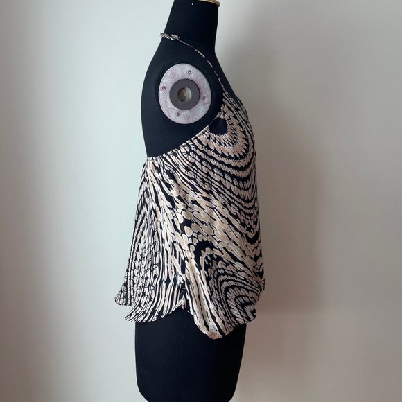 Chelsea Flower Printed Silk Halter Tank - Picture 2 of 14